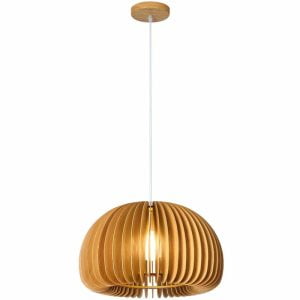 Houten pompoen hanglamp 42cm