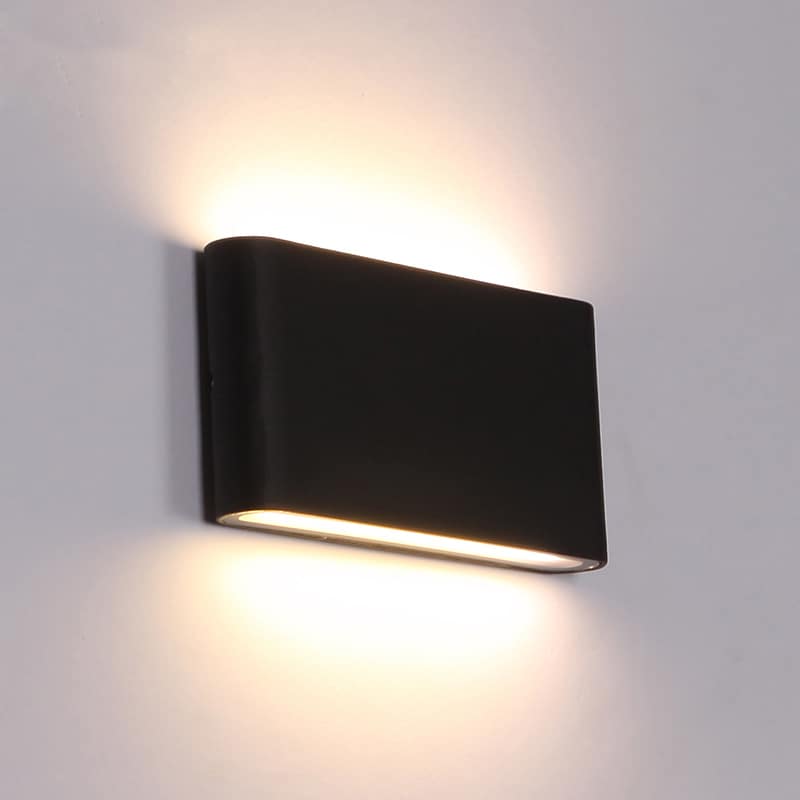 Bamled wandlamp IP65 zwart