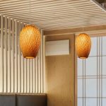Gevlochten hanglamp bamboe 18cm
