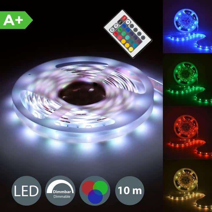 Bamled LED strip 10 meter - 16 kleuren - dimbaar