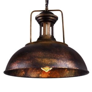Roestige industriele hanglamp