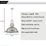 Industriële hanglamp chroom 45cm