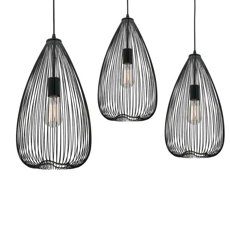 Design kooi hanglamp zwart of goud