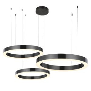 Ring hanglamp zwart goud