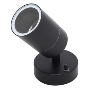 Zwarte opbouwspot wandlamp