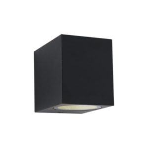 Zwarte vierkante wandlamp