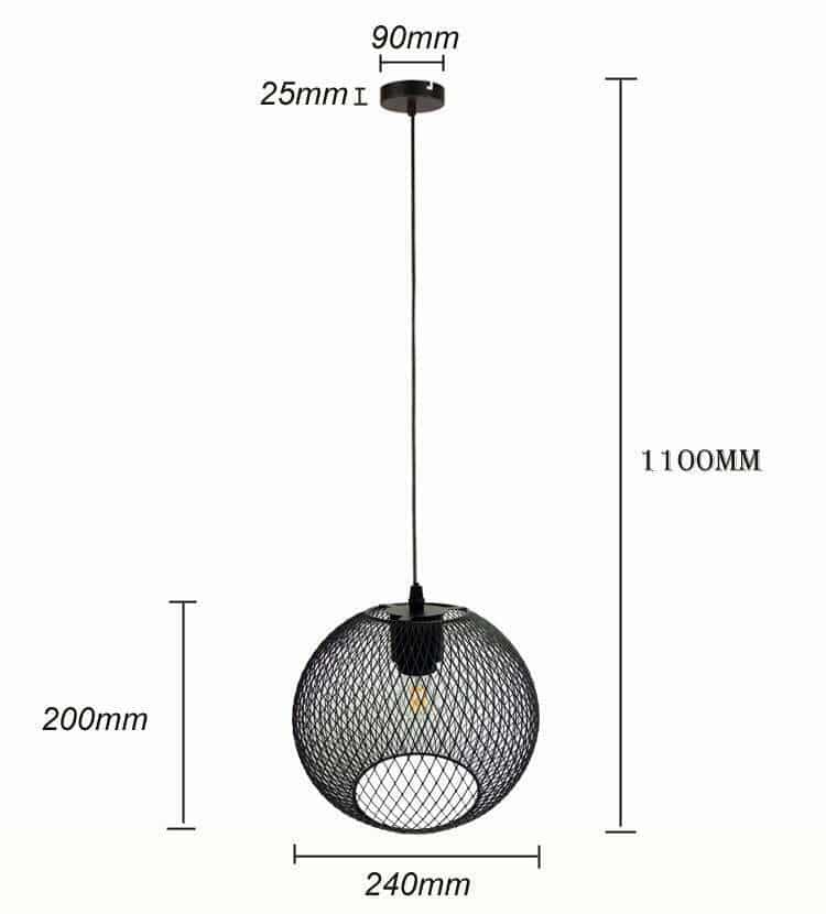 metalen hanglamp 24cm