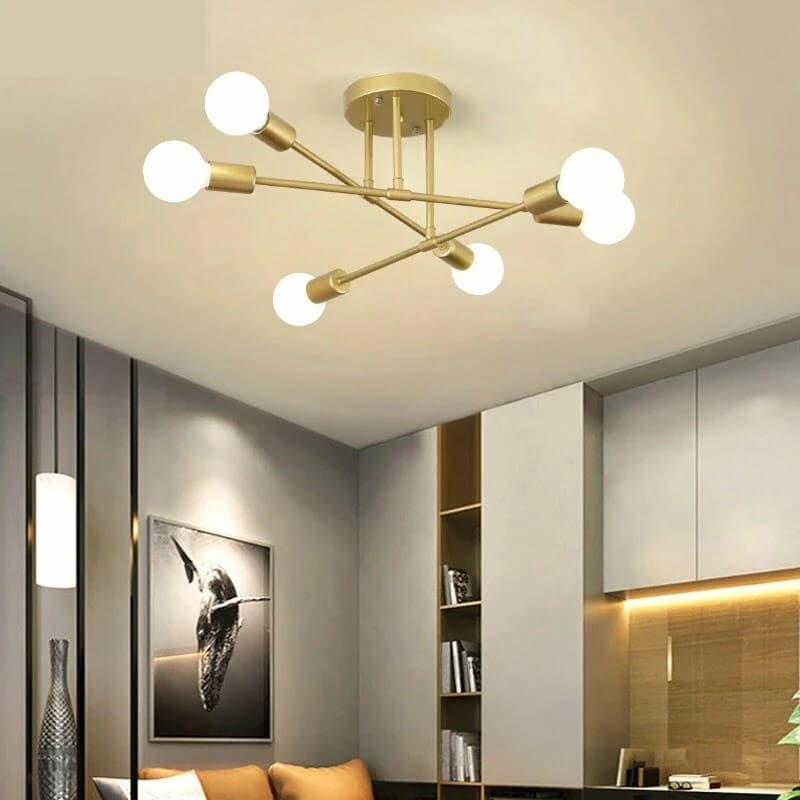 Moderne Plafondlamp – zwart - 70cm breed