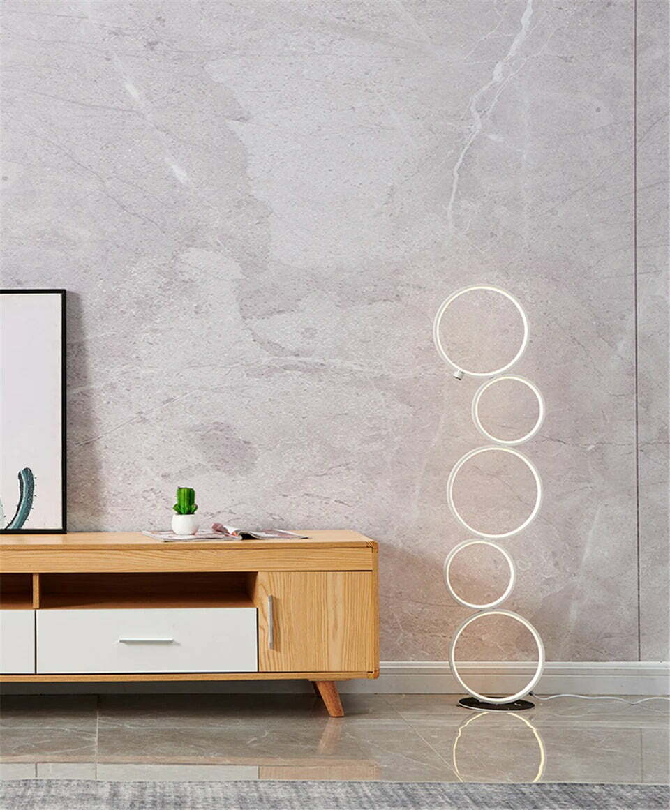 Moderne led vloerlamp - Wit - 115cm
