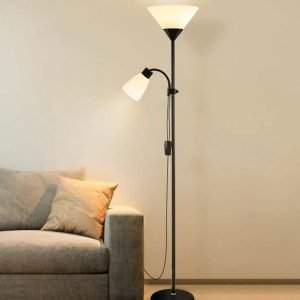 Vloerlamp met 2 lampen