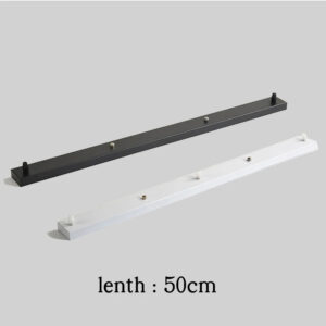 Plafondplaat 50cm 2 tot 5 lichtpunten - Zwart of Wit