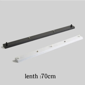 Plafondplaat 70cm 2 tot 5 lichtpunten - Zwart of Wit