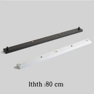 Plafondplaat 80cm 2 tot 5 lichtpunten - Zwart of Wit